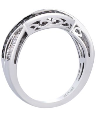 Chocolate Diamond (0.20 ct. t.w.) & Vanilla Diamond (0.19 ct. t.w.) Ring in 14k Vanilla Gold