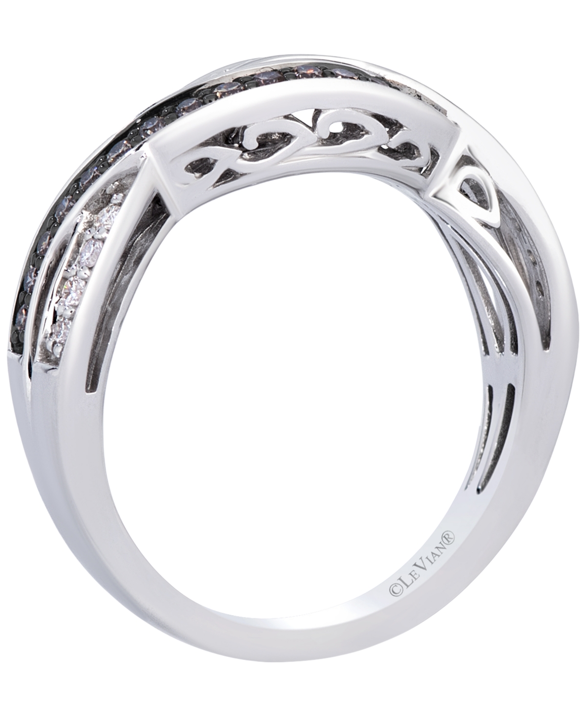 Le Vian Chocolate Diamond (0.20 ct. t.w.) & Vanilla Diamond (0.19 ct. t.w.) Ring in 14k Vanilla Gold