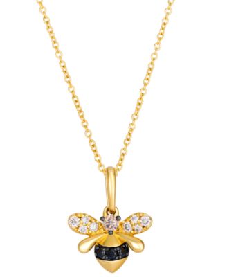Chocolate Diamond (0.05 ct. t.w.), Nude Diamond (0.10 ct. t.w.) & Blackberry Diamond (0.05 ct. t.w.) Pendant Necklace in 14k Honey Gold