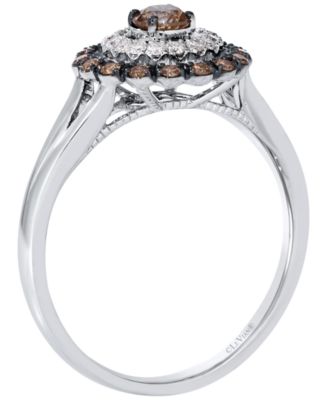 Chocolate Diamond (0.32 ct. t.w.) & Vanilla Diamond (0.09 ct. t.w.) Ring in 14k Vanilla Gold