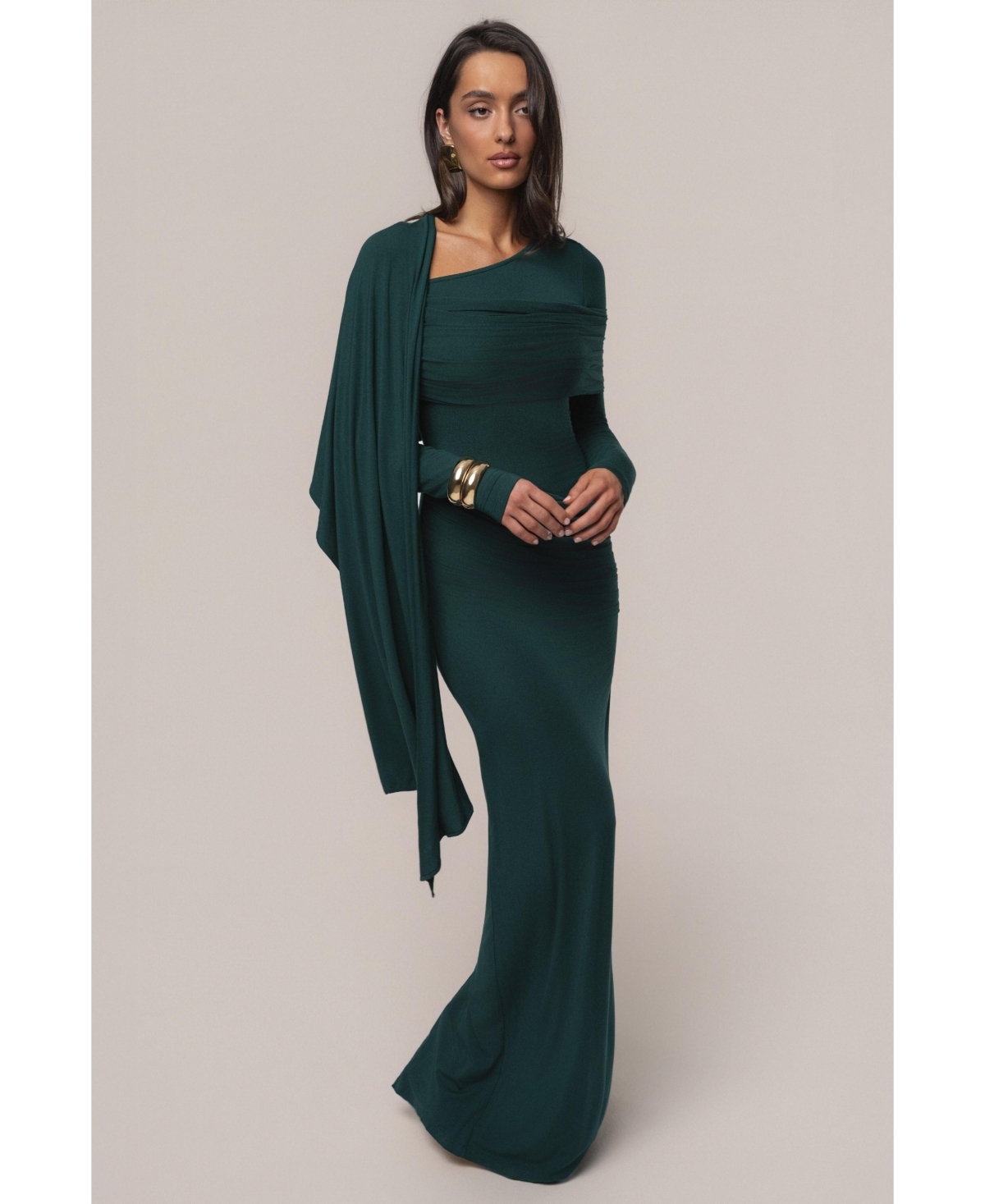 Jluxlabel Women's Glitz Asymmetric Maxi Dress