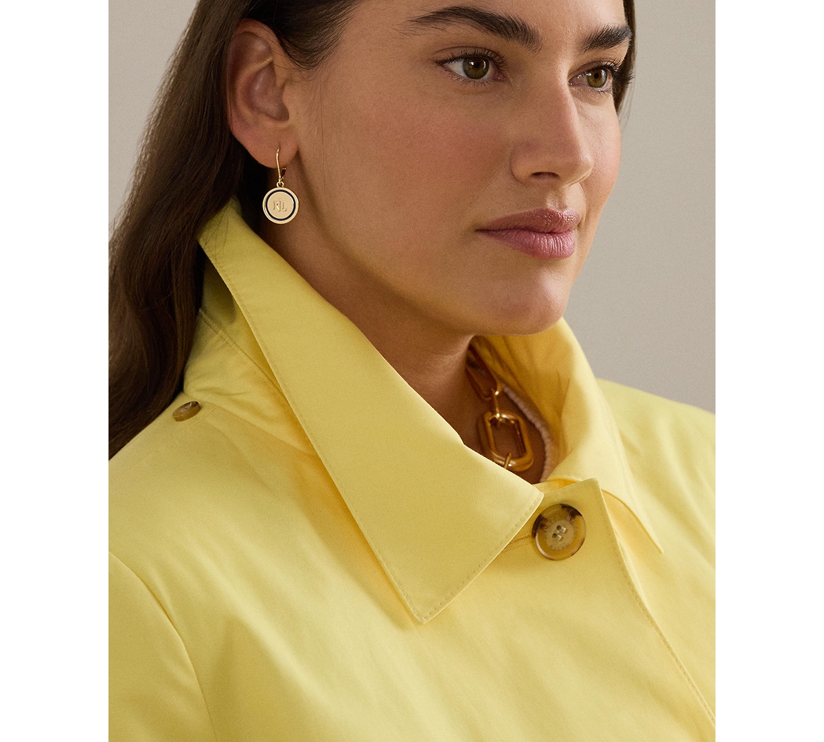 Lauren Ralph Plus Hooded Raincoat