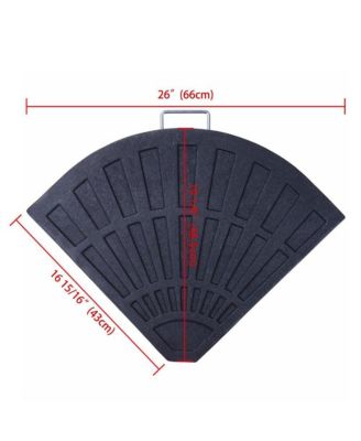 2pcs 26.5 lbs Fan Shaped Base Stand Holder Weight For Outdoor Patio Umbrella