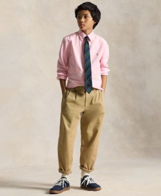 8-20 Boys' Embroidered Pony Logo Cotton Oxford Shirt