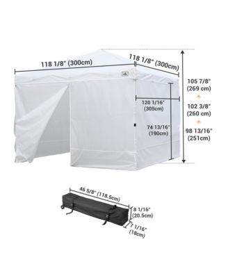 EZ GO 10x10ft Pop Up Canopy Tent w/ 4 Sidewalls Instant Shelter Event