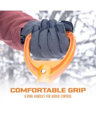 18” Snow Shovel, 34.5” Shaft, Push Scoop Combination, ERG-SNSH18