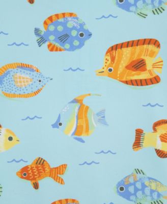 Baby Boys' Fish Print Long-Sleeve Rash Guard Suit