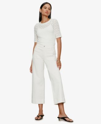 Women's The Marine Mid Rise Cropped Wide-Leg Jeans 