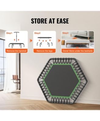 54.5" Mini Fitness Trampoline Indoor Rebounder with Handle