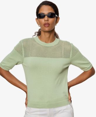 Women's Mix Stitch Crew Neck T-Shirt