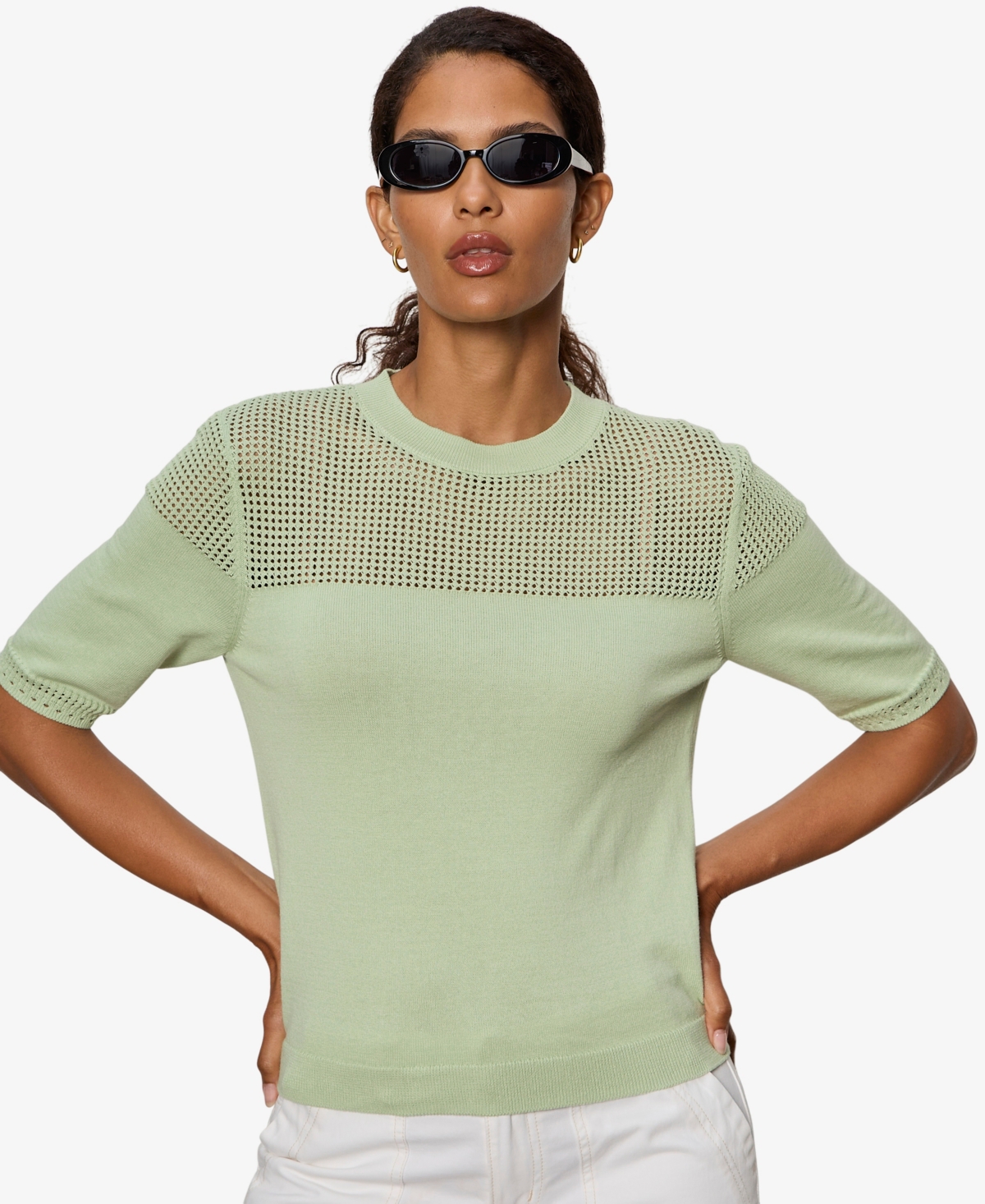 Sanctuary Women's Mix Stitch Crew Neck T-Shirt