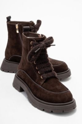 Mina Leather Combat Boot (Women)