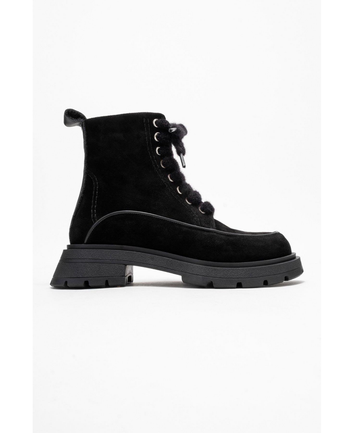 Forever & Always Shoes Mina Leather Combat Boot (Women)