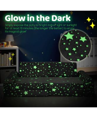 8 PCS Modular Kids Play Couch with Handles Machine Washable Covers for Building Fort