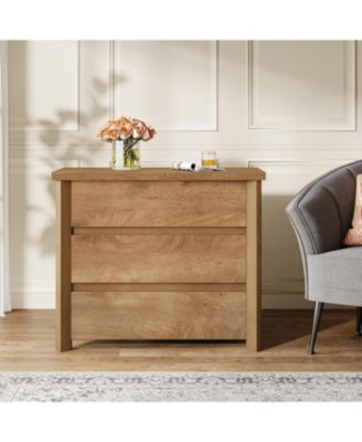 Nightstand with 3 Drawers, Easy Assembly