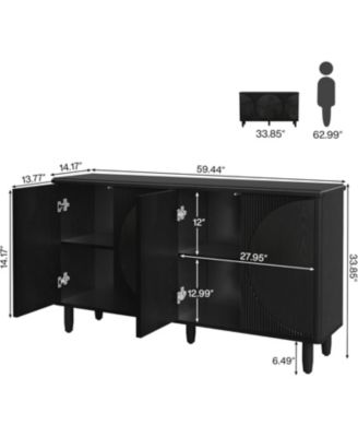 Modern Storage Cabinet, Sideboard Buffet Table with Doors