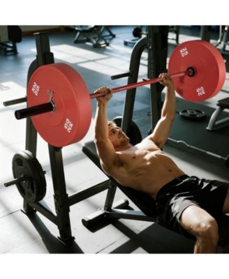 SUGFIT 6FT Barbell Bar 2-Inch Olympic Weight Bar Knurled Grip 700 LB Capacity