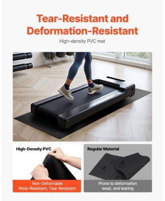 SUGFIT Treadmill Mat 30"x72" 1/4" Thick PVC Exercise Equipment Floor Protector