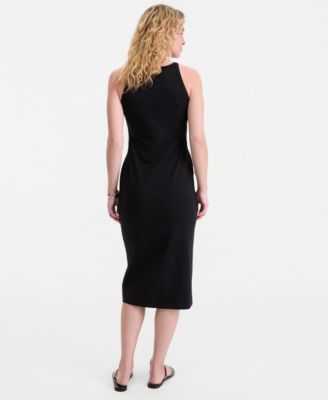 Women's Ringer-Trim Sleeveless Knit Midi Dress