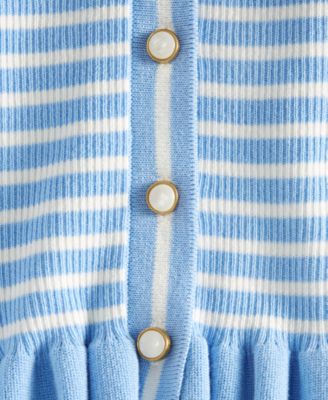 Women's Short-Sleeve Ruffle-Trim Collared Sweater