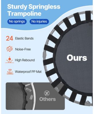 36" Kids Trampoline Foldable Indoor Outdoor Mini Trampoline with Handle Red