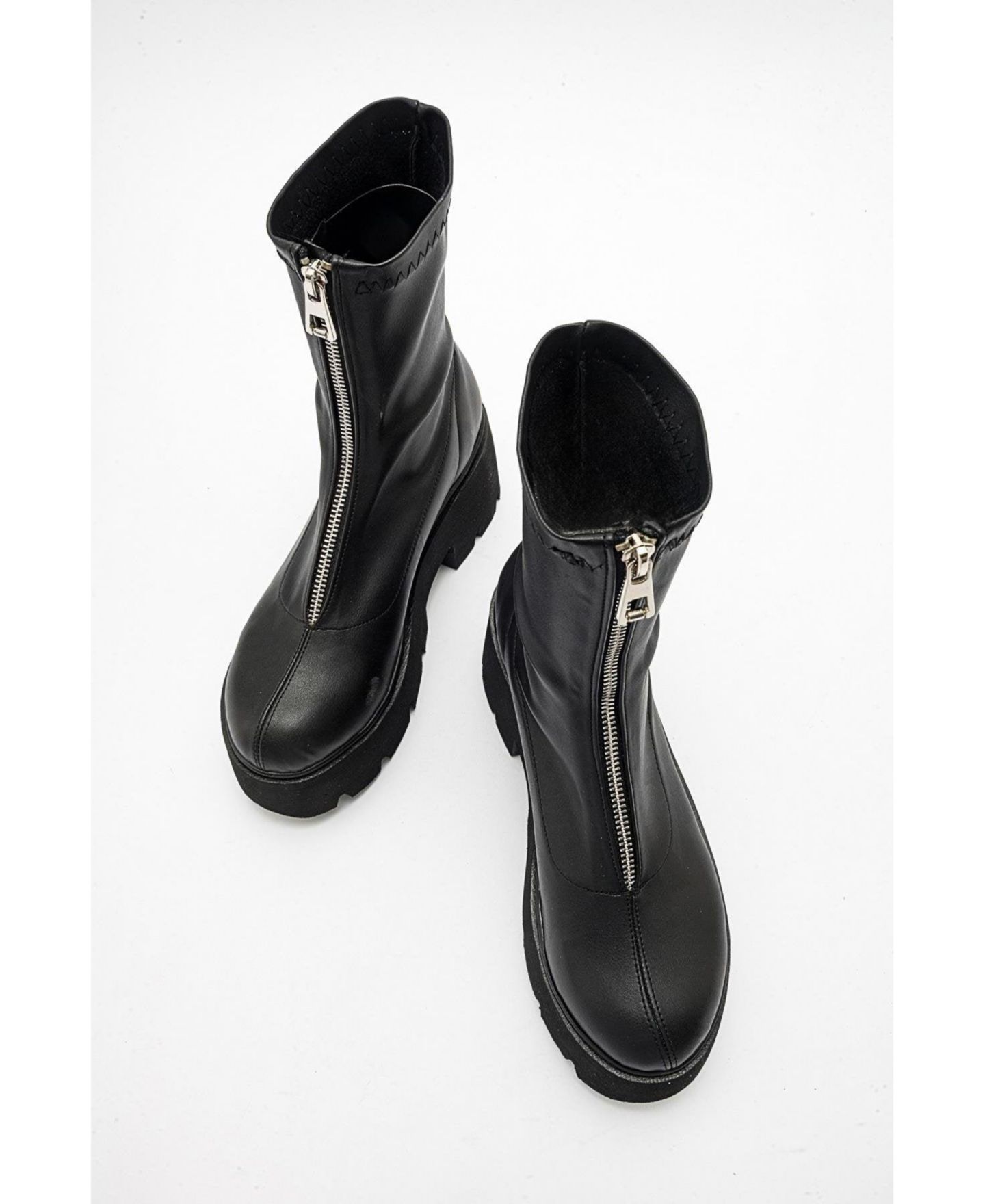 Женские ботинки Prologue Shoes Ovil на платформе с молнией, цвет: Чёрный — фото 3