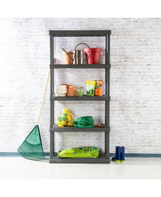 75.2 Inch Heavy Duty Durable 5 Shelf Ventilated Shelving Unit, 4 Pack