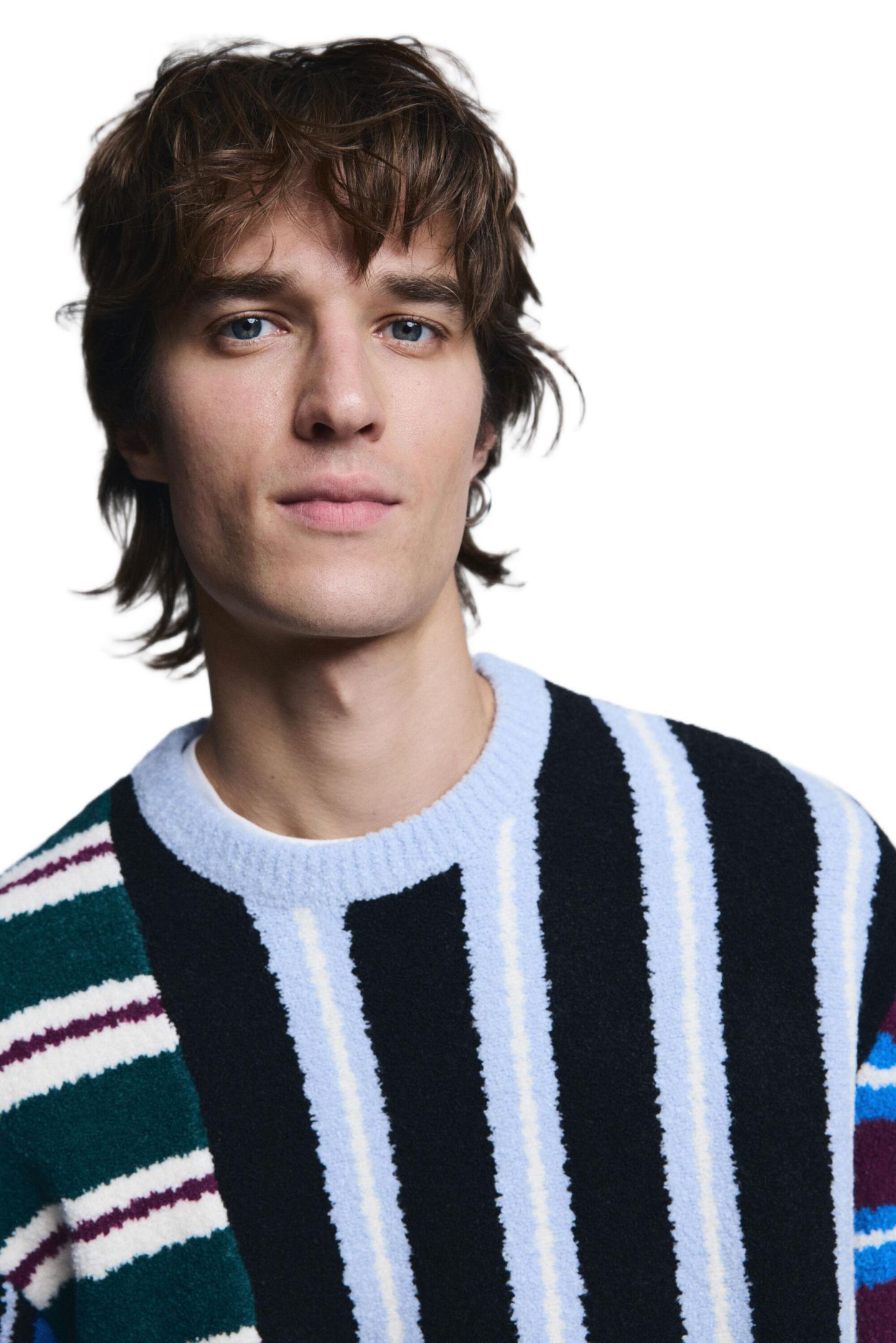 Мужской свитер Desigual Multistripe, цвет: Оранжевый — фото 3