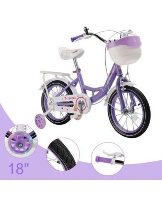 18-Inch Kids Bike for Ages 6-10 with Sparkling Training Wheels & Adjustable Design | Perfect Gift