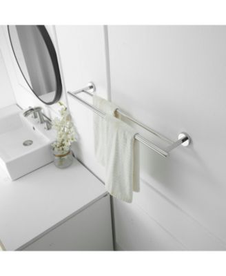 5-Piece Bath Hardware with Towel Bar Towel rack Towel Hook Toilet Paper Holder and Towel Ring Set in