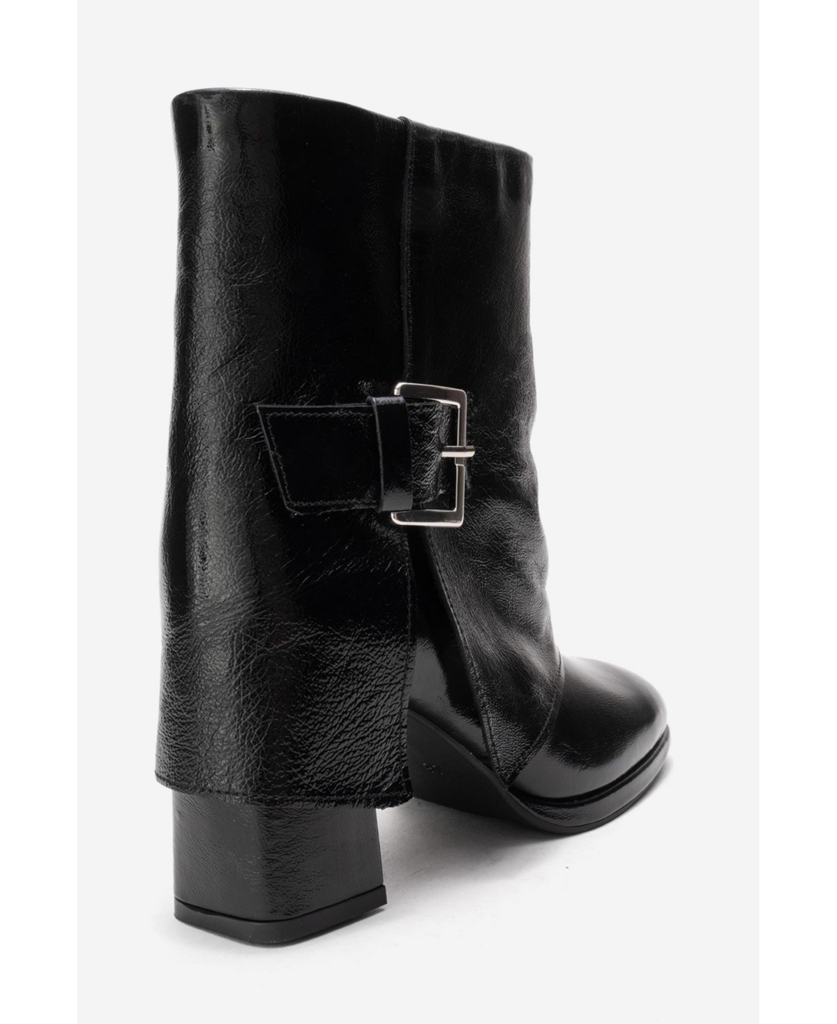 Forever & Always Shoes Women's Lore Leather Block Heel Boot