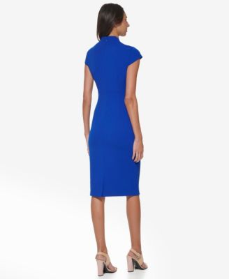 Petite Split V-Neck Sheath Dress