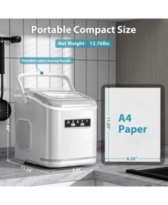 Ice Maker Machine Countertop Portable Compact Small Bullet Ice Maker with Self Cleaning,9 Cubes in 6 Mins,26lbs in 24Hrs, for Home and Kitchen