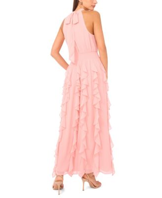 Women's Sleeveless Cascading Maxi Dress