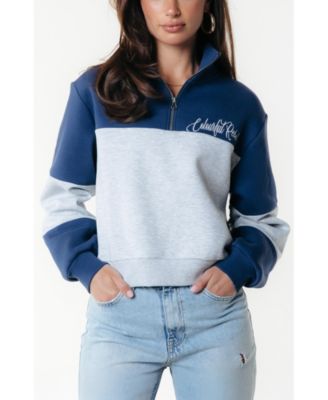 Women's Colourblock Zip Sweat