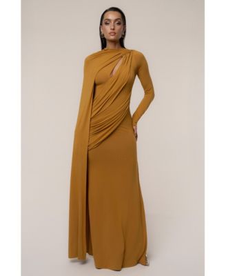 Women's Draped Elegance Cape Dress