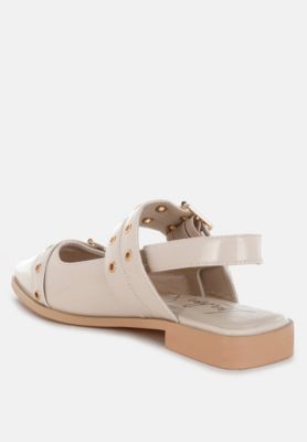 Womens Betula Eyelets & Buckle Detail Flats