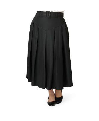 Plus Size Pleated Mini Skirt