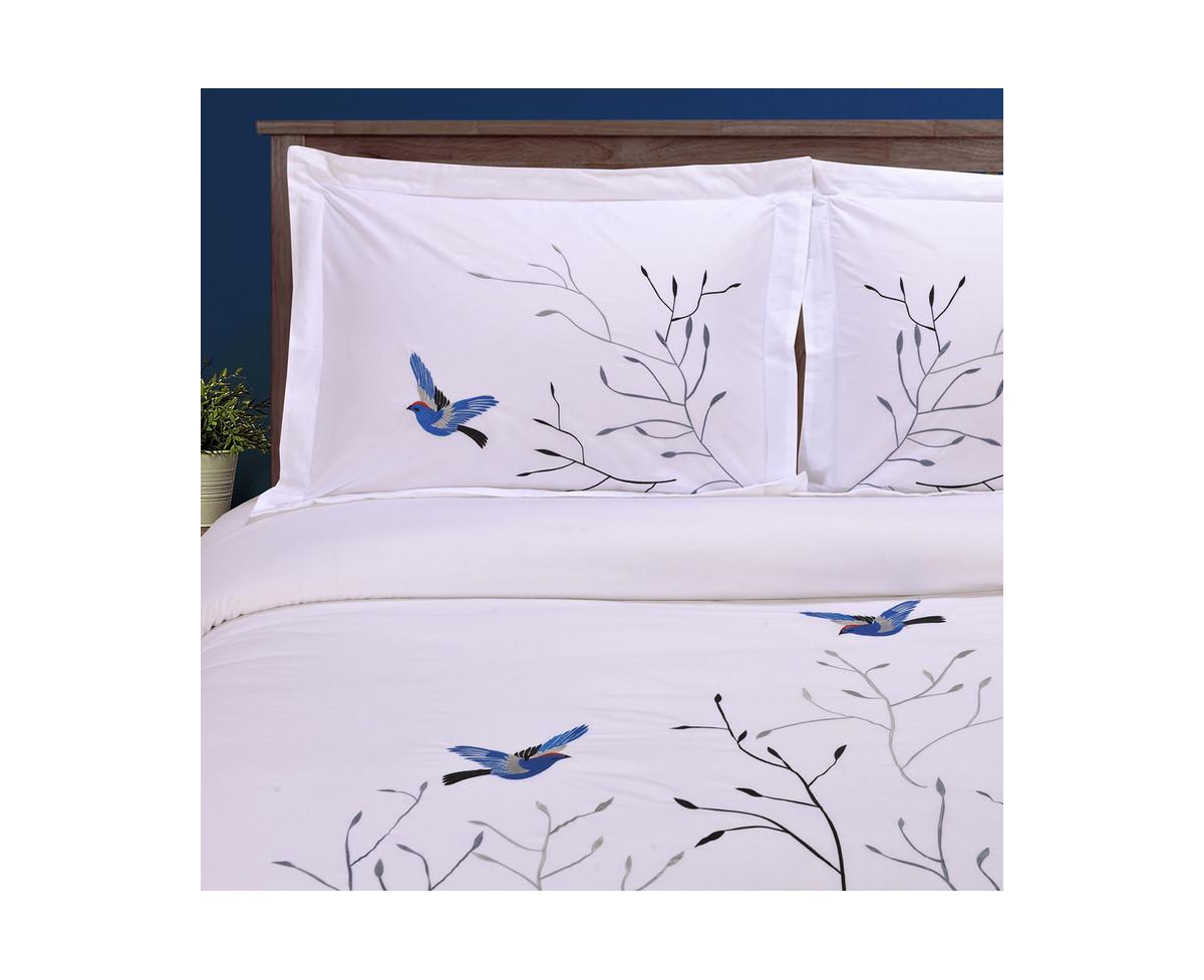 Superior Swallow Cotton 3-Piece Duvet Cover Set, King/California King