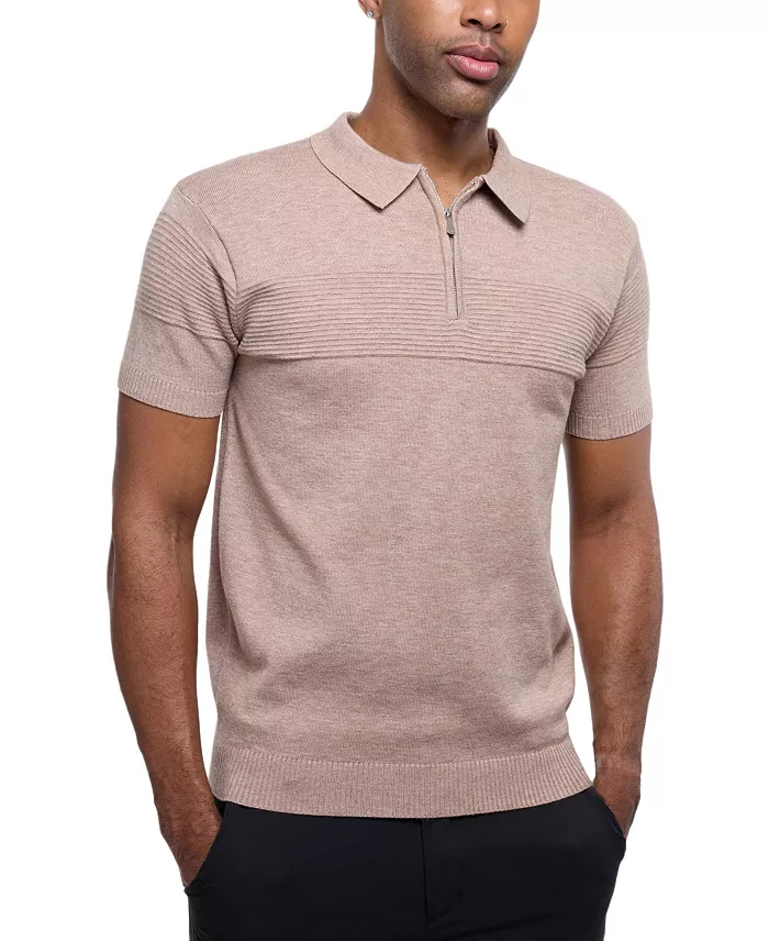 Men's SPRING + MERCER Ottoman Texture Short Sleeves Polo Sweater - thumbnail 7