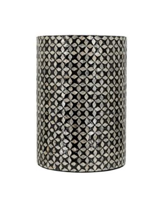 Modern Cylindrical Accent Stool Table Stylish Geometric Design