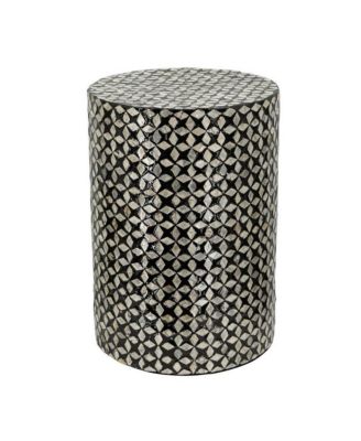Modern Cylindrical Accent Stool Table Stylish Geometric Design