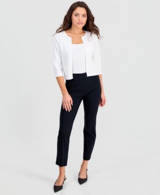 Petite Open-Front 3/4-Sleeve Jersey Shrug