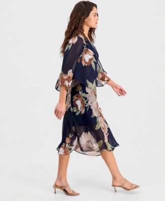 Petite Floral Chiffon Jacket Dress