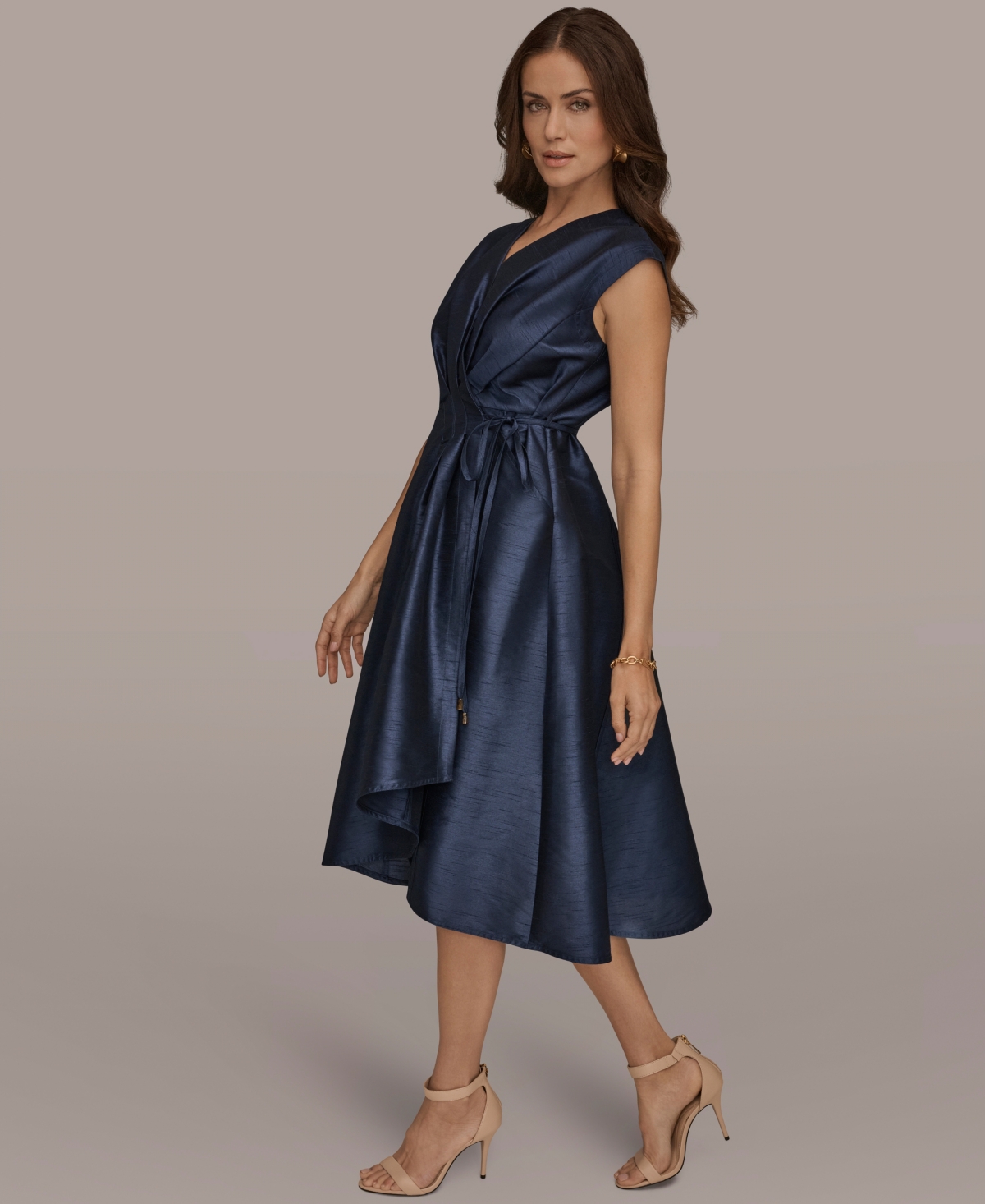 Donna Karan New York Women's V-Neck Midi Dress