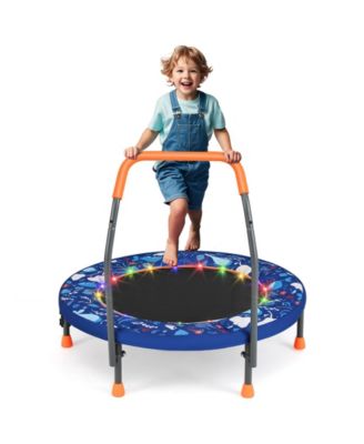 Mini Trampoline Folding Small Rebounder for Kids with Lights