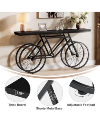 70.9-Inch Extra Long Console Table, Narrow Sofa Table, Modern Industrial Entryway Table Behind Couch Table