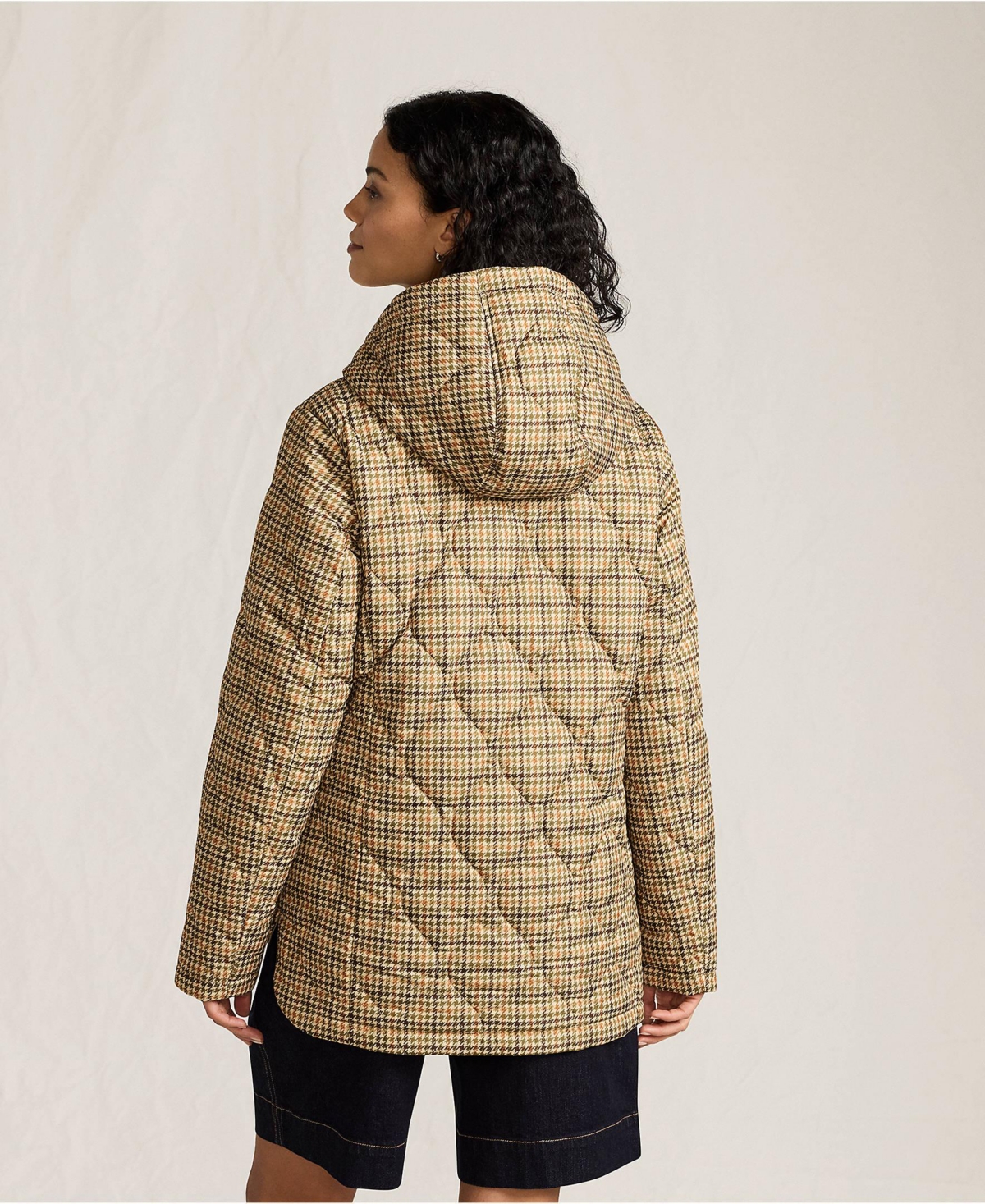 Lands' End Women's Print Feather Free Quilted Insulated Jacket