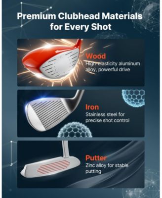 Women s 12-Piece Golf Club Set Right-Handed with Stand Bag