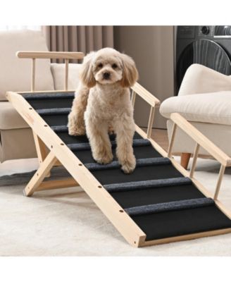 Adjustable Wooden Folding Pet Ramp, 47.2